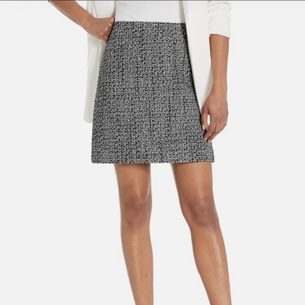 Theory Wool-Blend Tweed Skirt